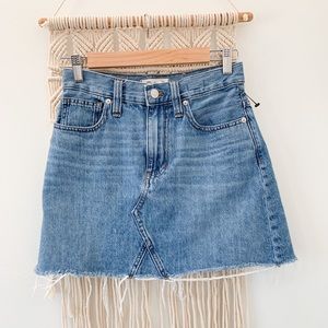 Madewell mini denim skirt
